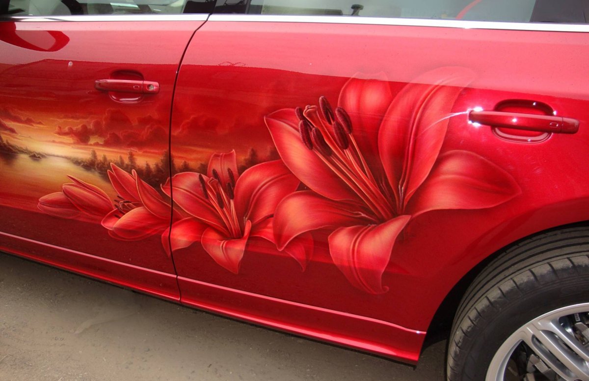 Роспись автомобилей аэрография