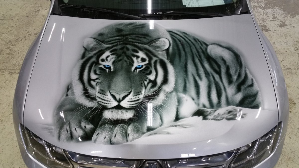 Аэрография на капоте