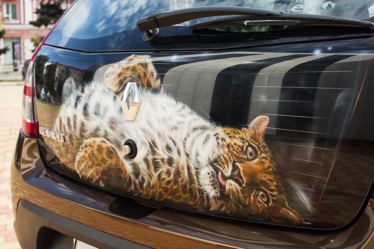 Винилография леопард