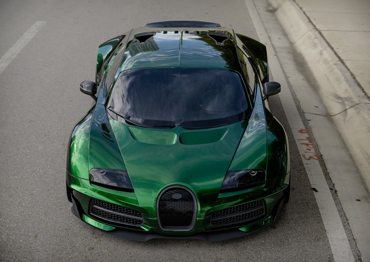 Бугатти Вейрон салатовый