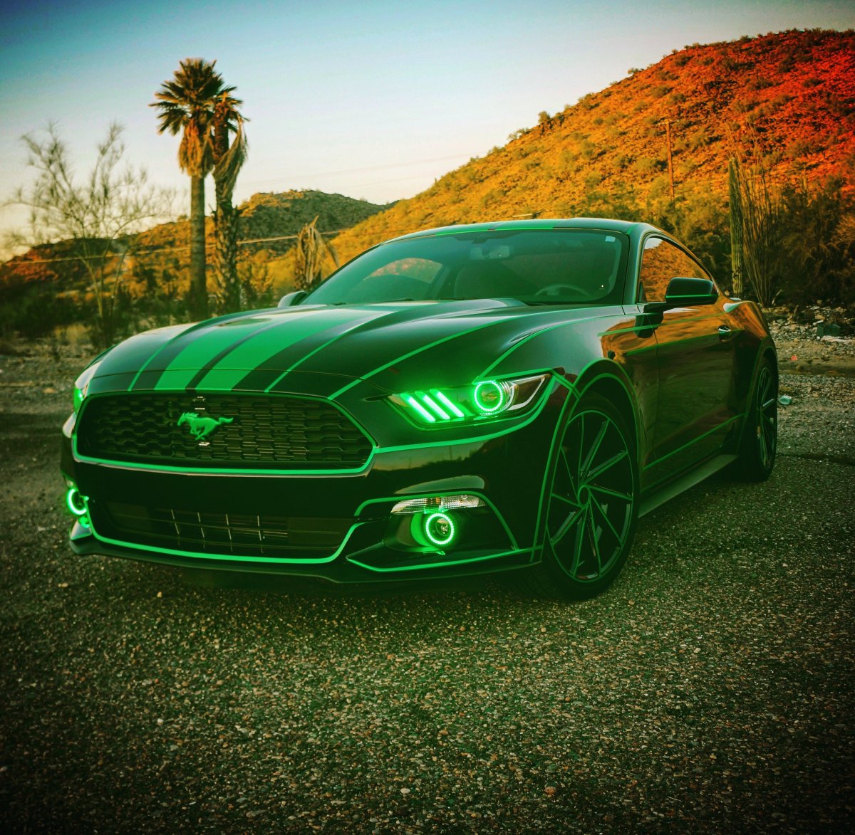 Ford Mustang зеленый