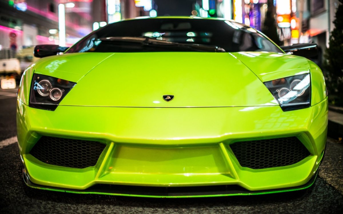 Ламборджини желто зеленая