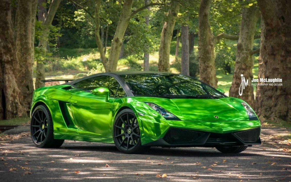 Зелёная Ламборджини Галлардо 2012