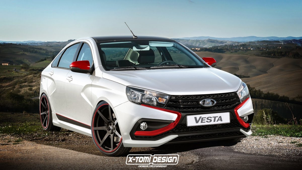 Лада Веста спорт седан белый