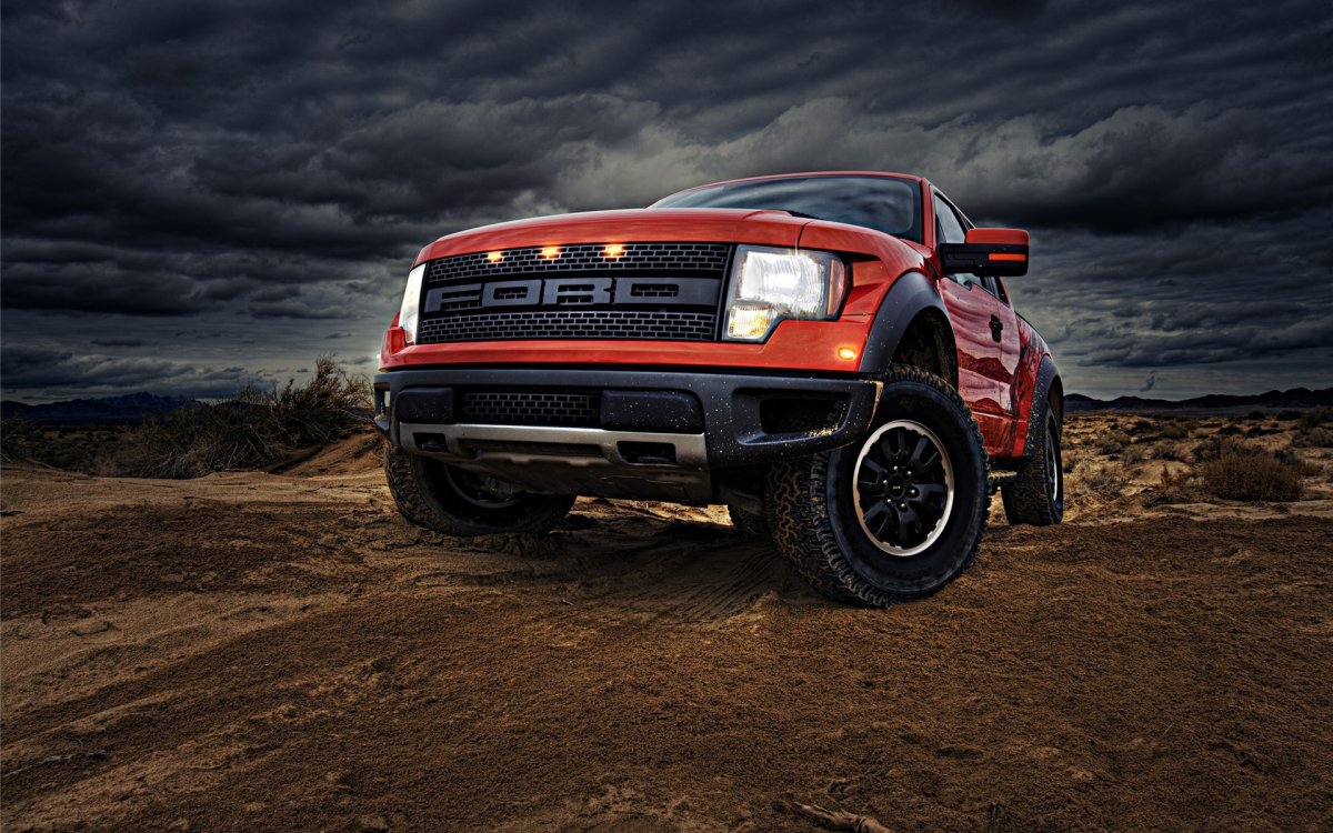 Ford f150 Raptor красный