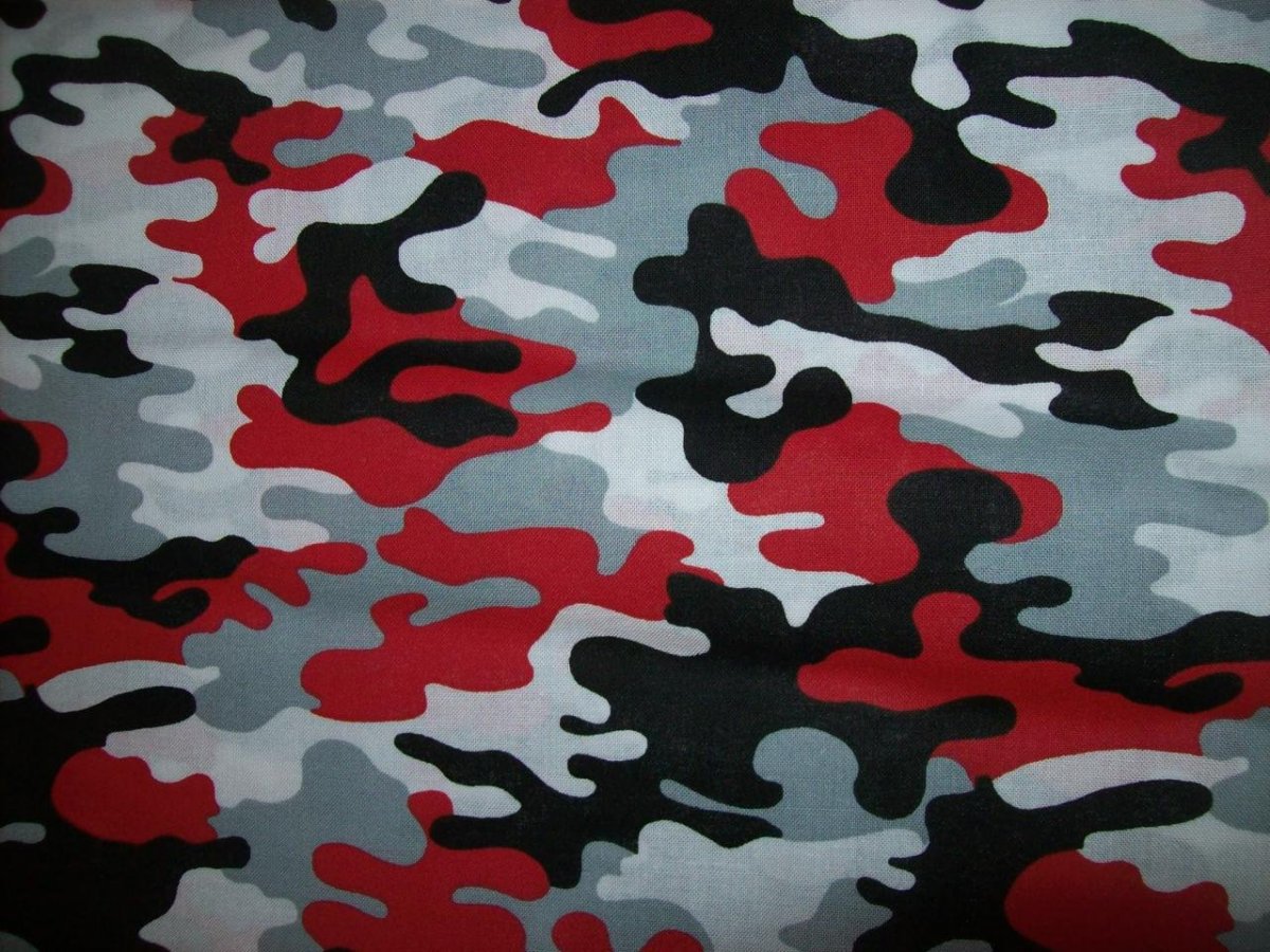 Ткань красный камуфляж