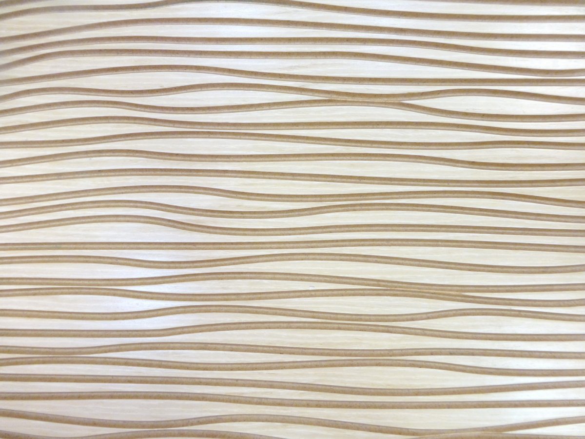 Плита МДФ Luxe волна белая (onda Blanco) глянец,