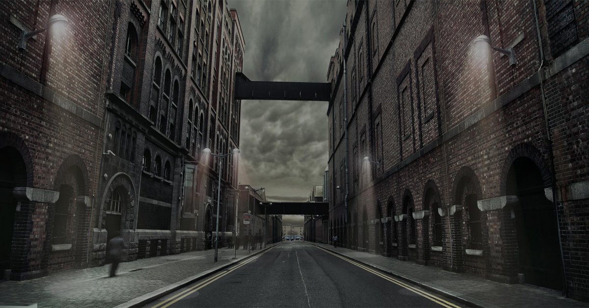 Улица города без людей