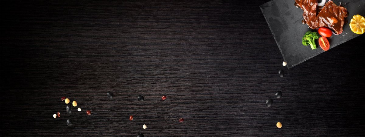 Черный кухонный стол сверху