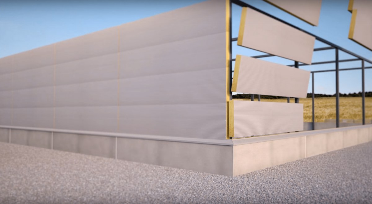 Здания из сэндвич панелей серого цвета