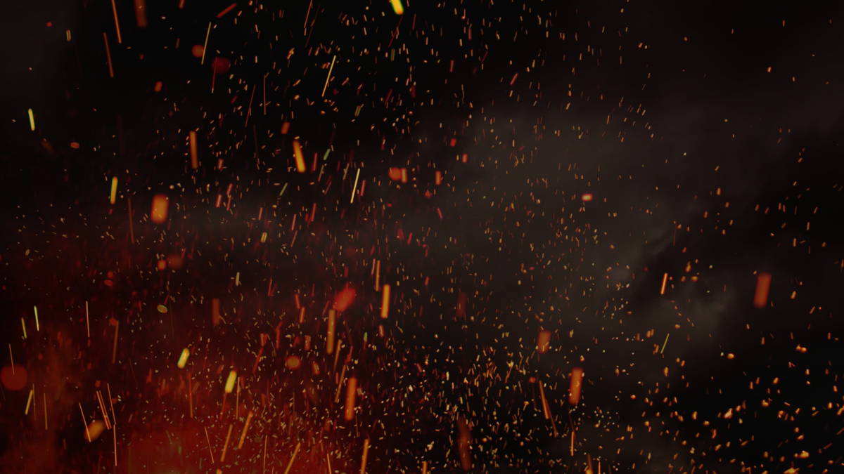 Блики от огня