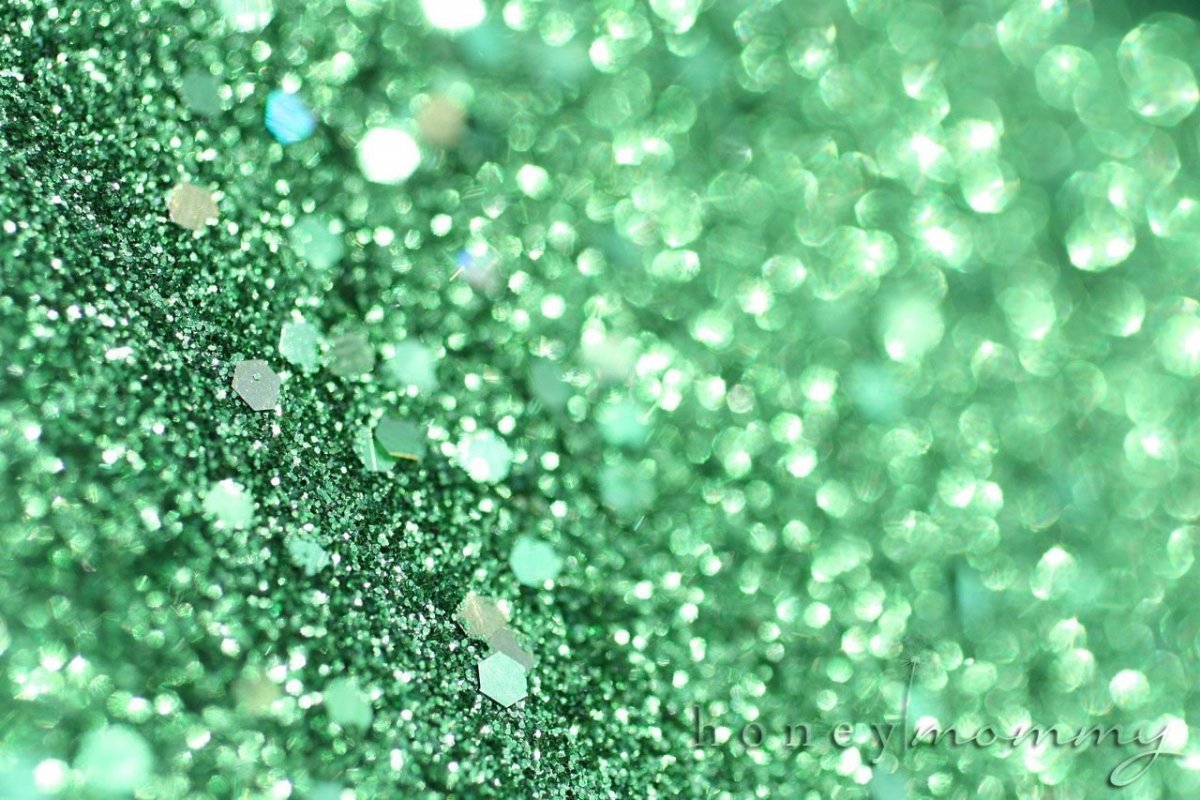 Салатовые блестки