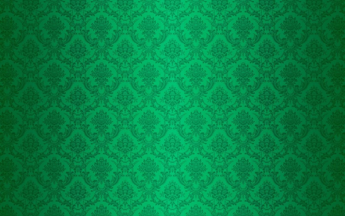 Зеленый фон с узорами