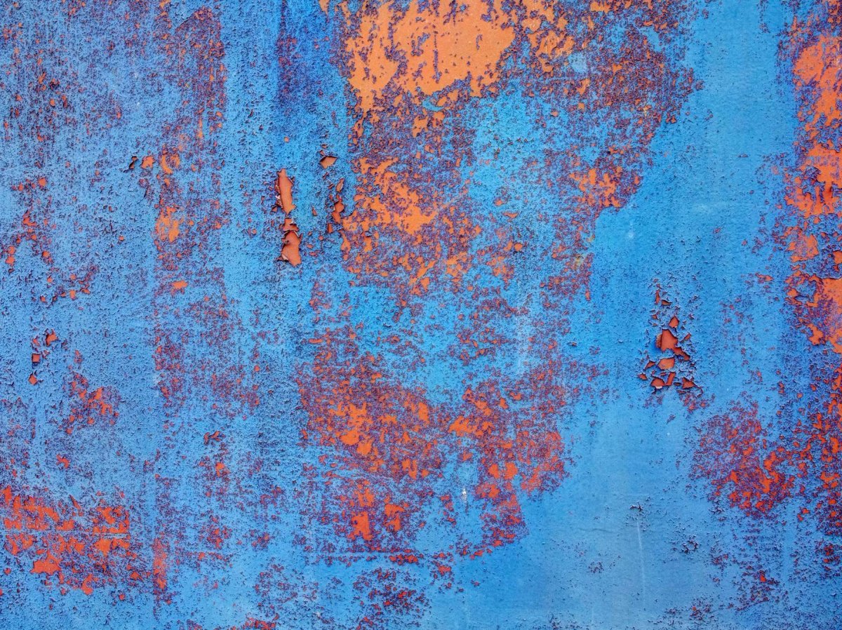 Синий металл с ржавчиной