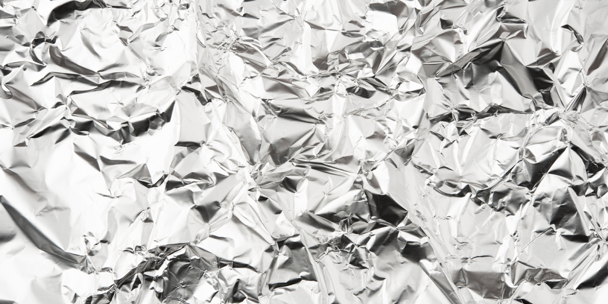Фольга мятая серебро