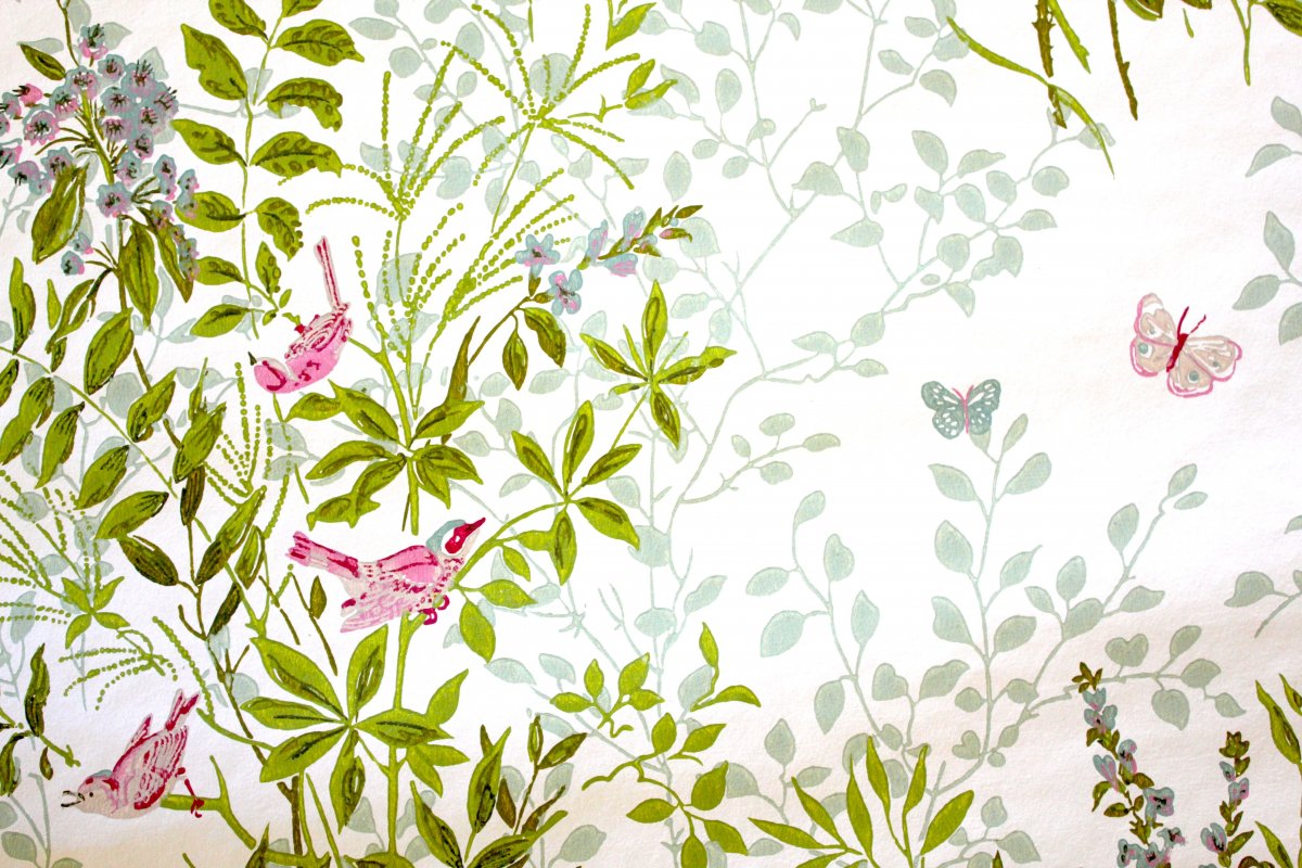 Обои с растительным рисунком