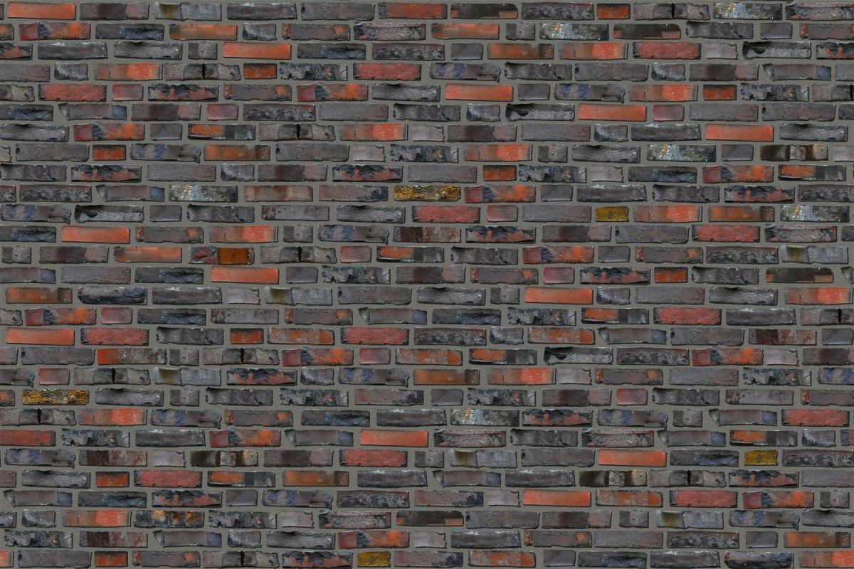 Разноцветная кирпичная кладка