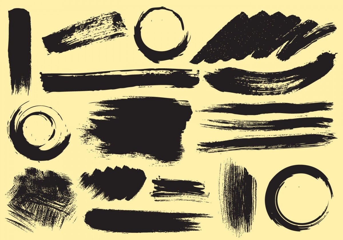 Мазок кисти вектор