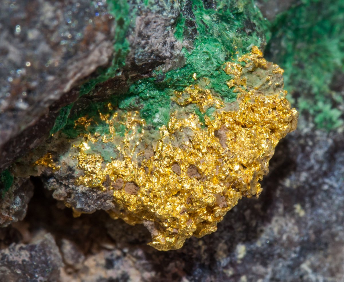 Malachite & Gold Mineral