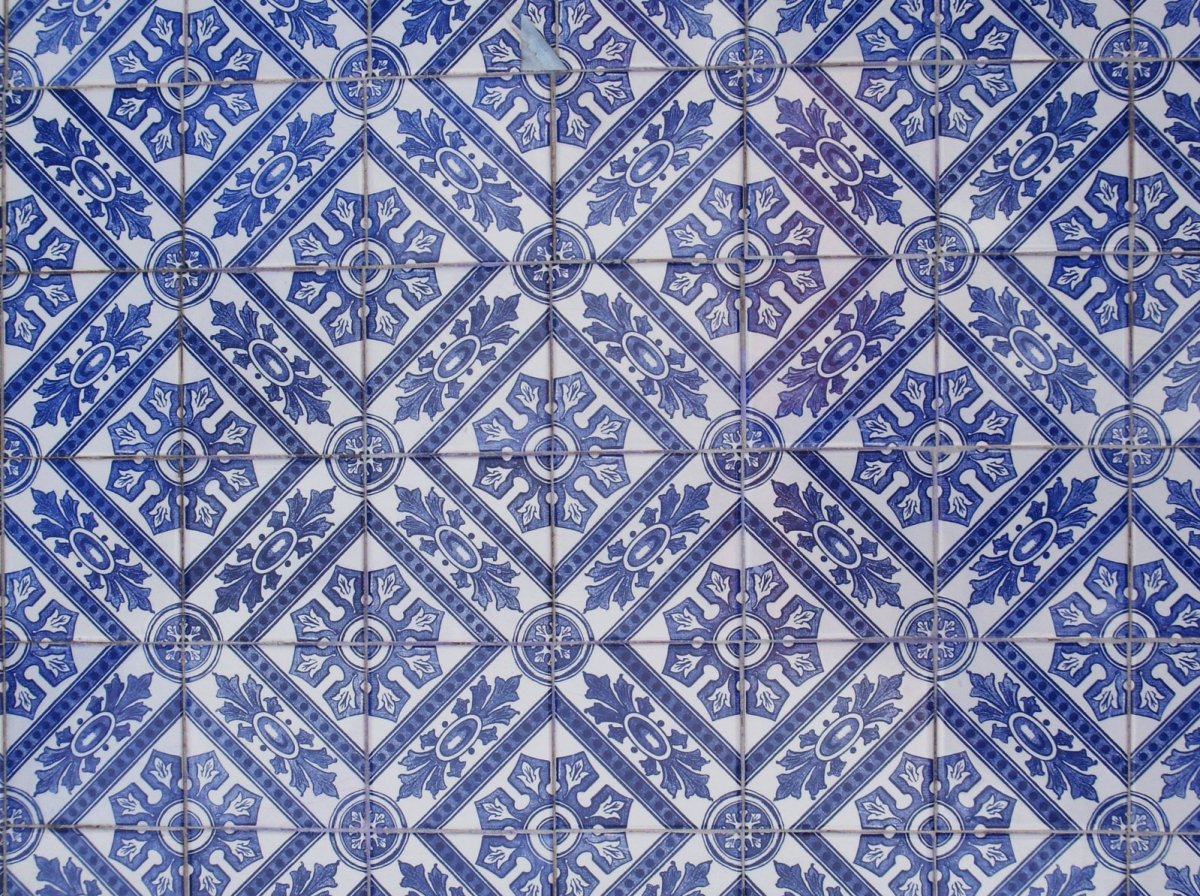 Текстура синей плитки