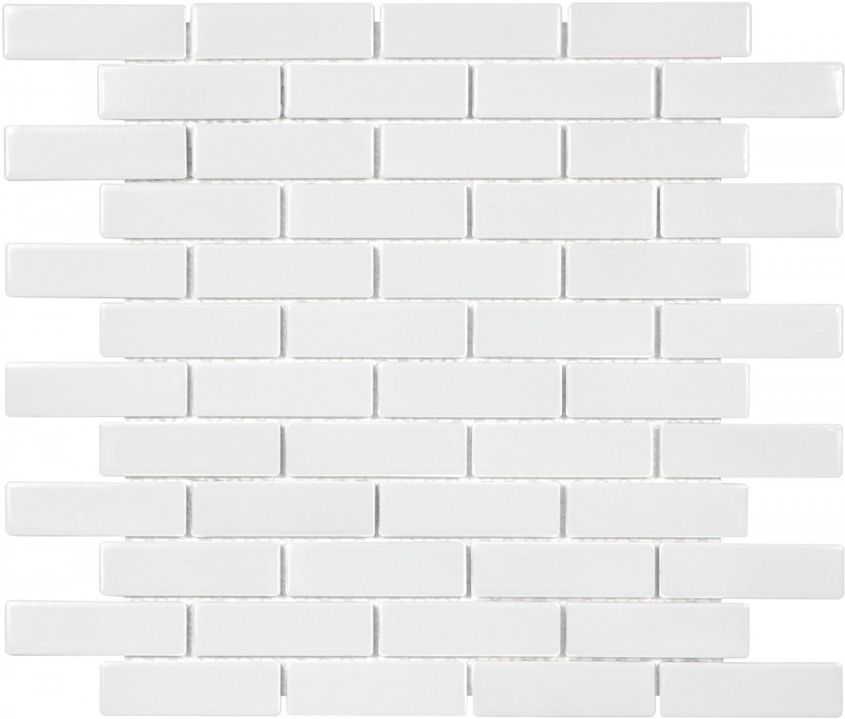 Мозаика Brick White Glossy