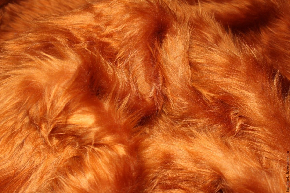 Искусственный мех рыжий