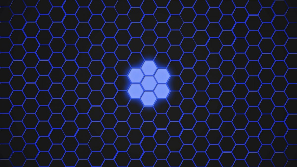 Синий шестиугольник