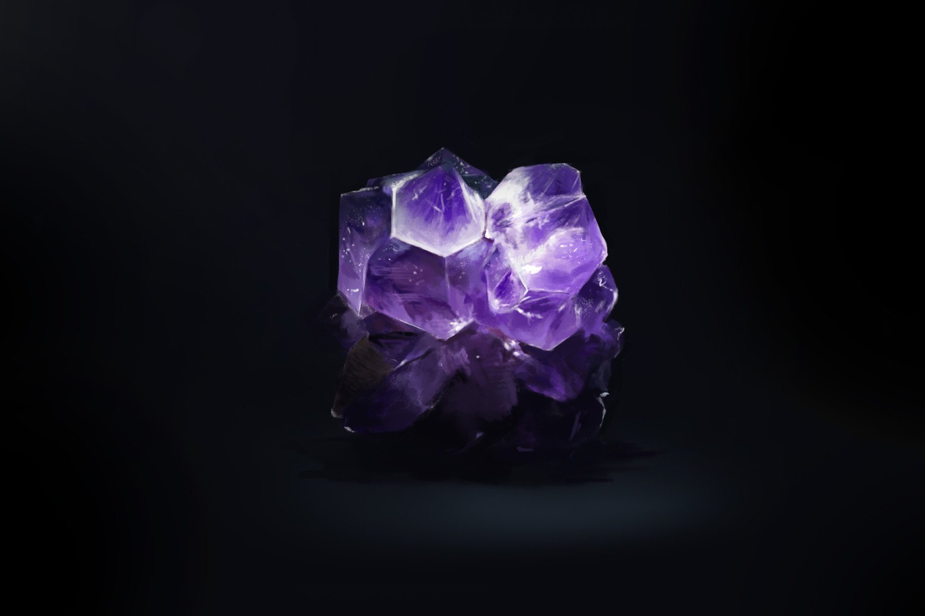 Кристаллы темно фиолетового цвета марганец