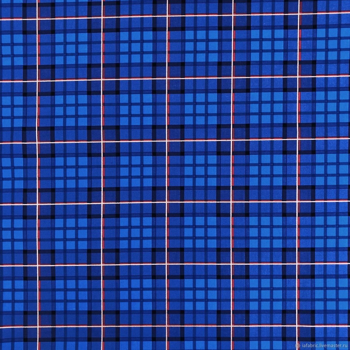 Ткань шотландка синяя