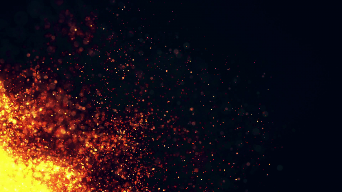 Искры на черном фоне