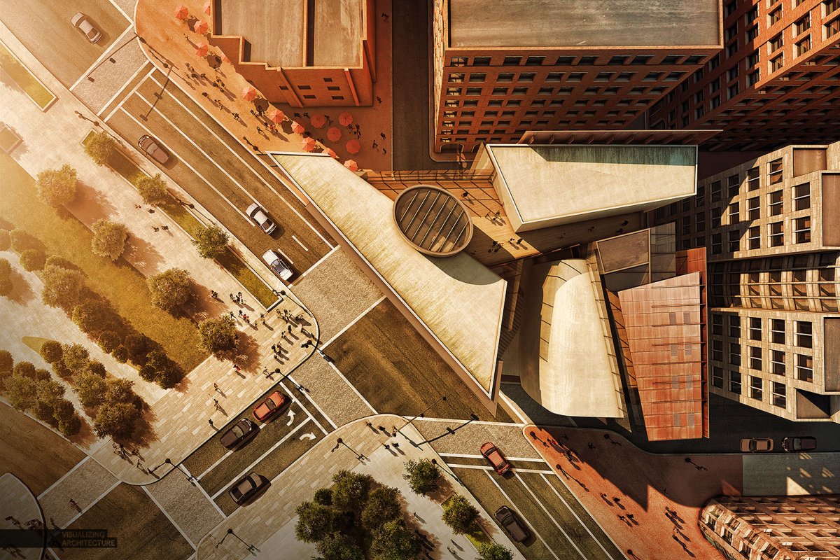 Коллаж современная архитектура