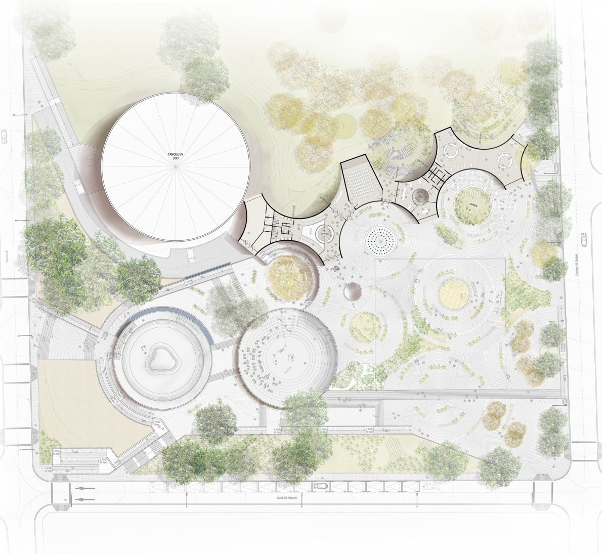 Генплан архитектура чертеж