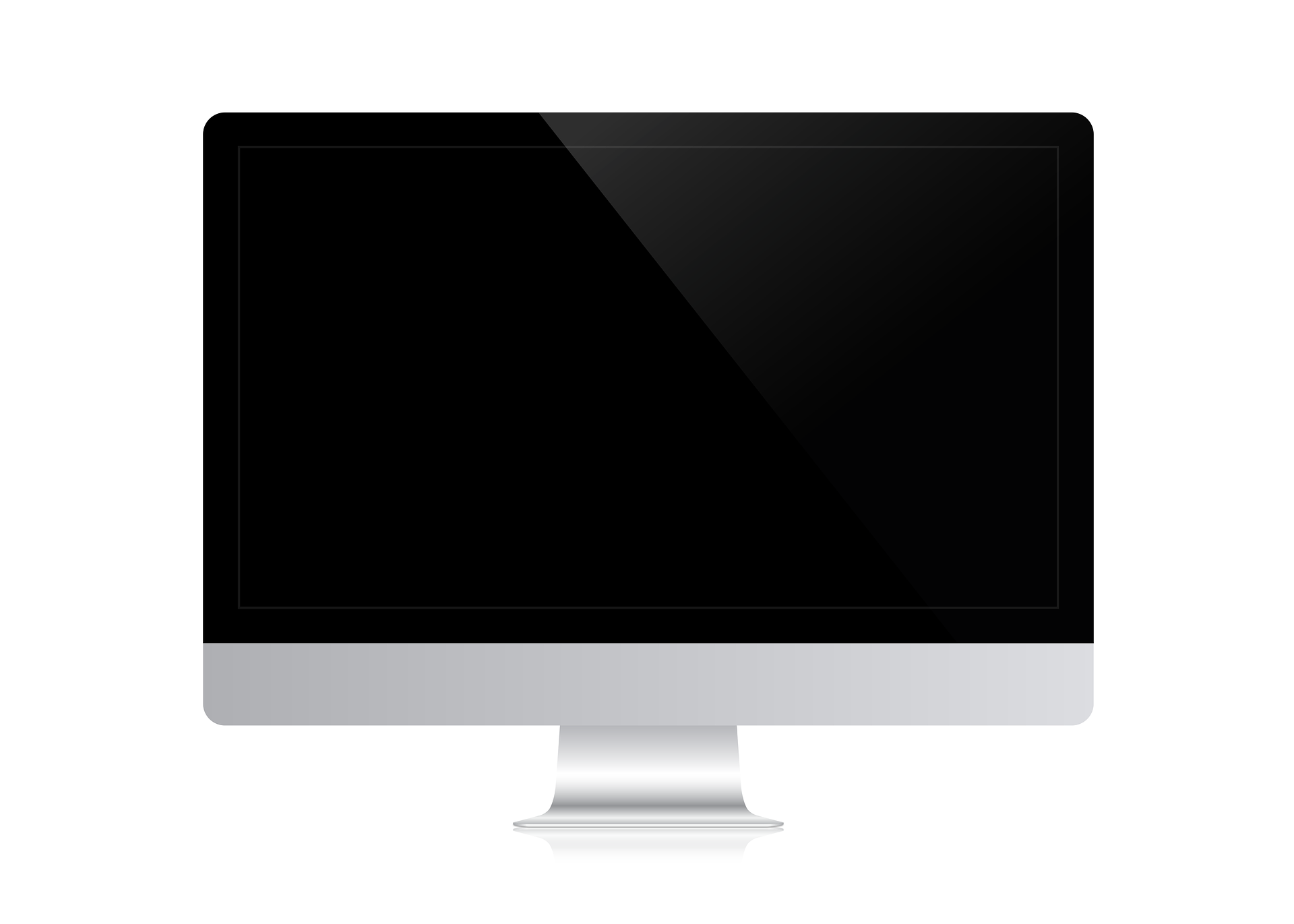 Моноблок черный экран. Монитор АОС белый. Монитор без фона. Черный монитор. Телевизор выключенный.
