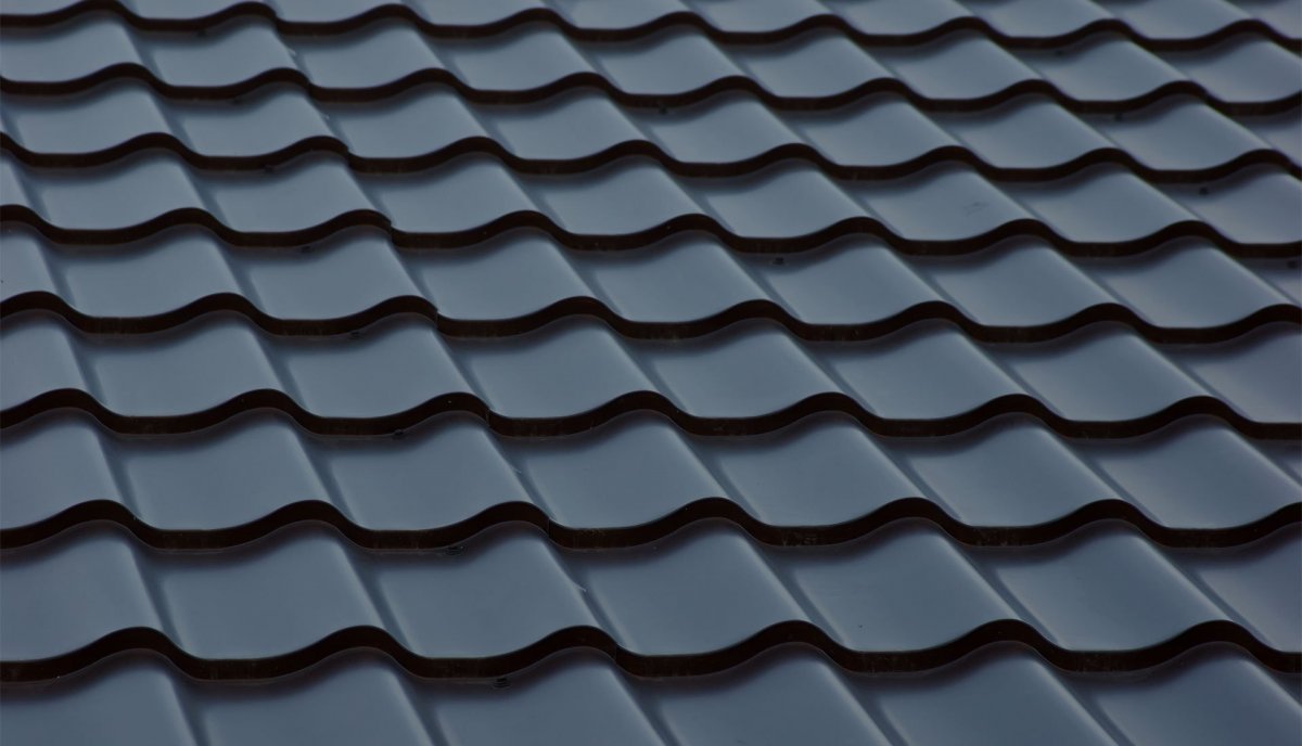 Металлочерепица черная текстура