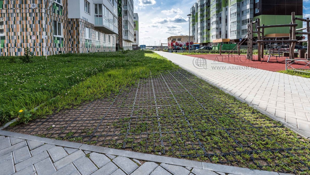 Экопарковка газонная решетка