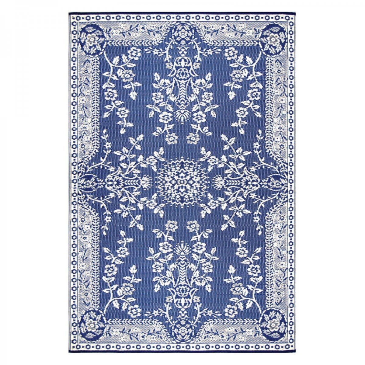 Ковер синий с белым