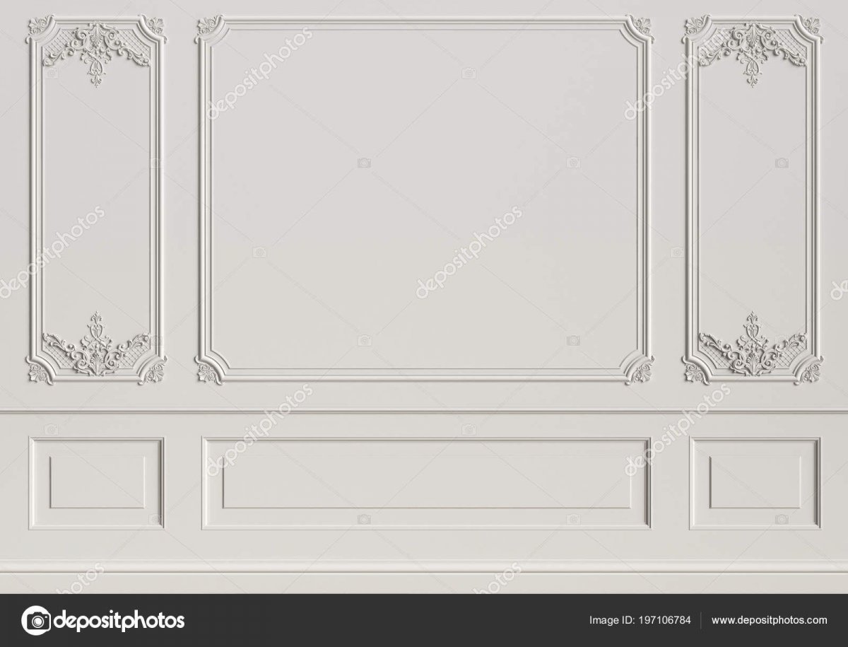 Пустая комната с молдингами