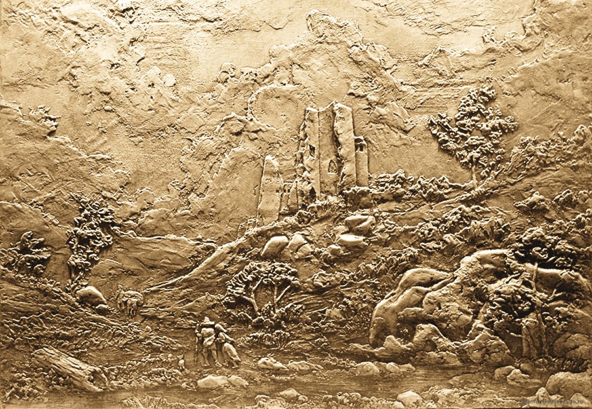 Барельеф бежевый