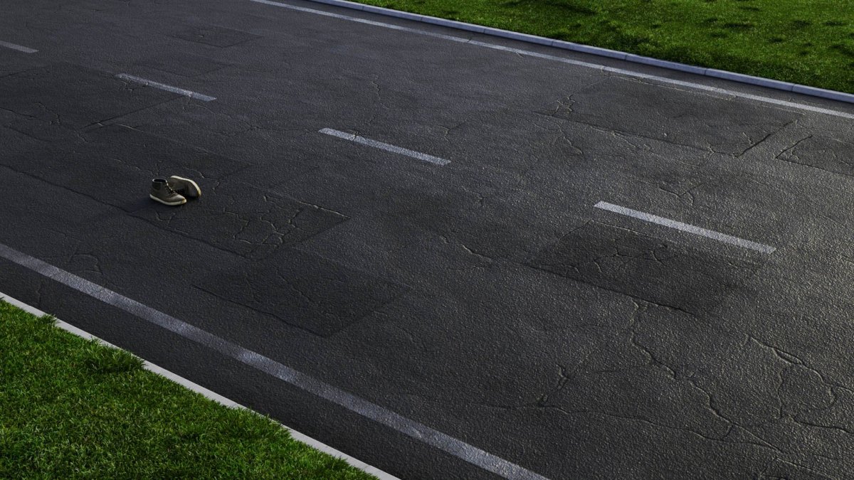 Текстура дороги с разметкой