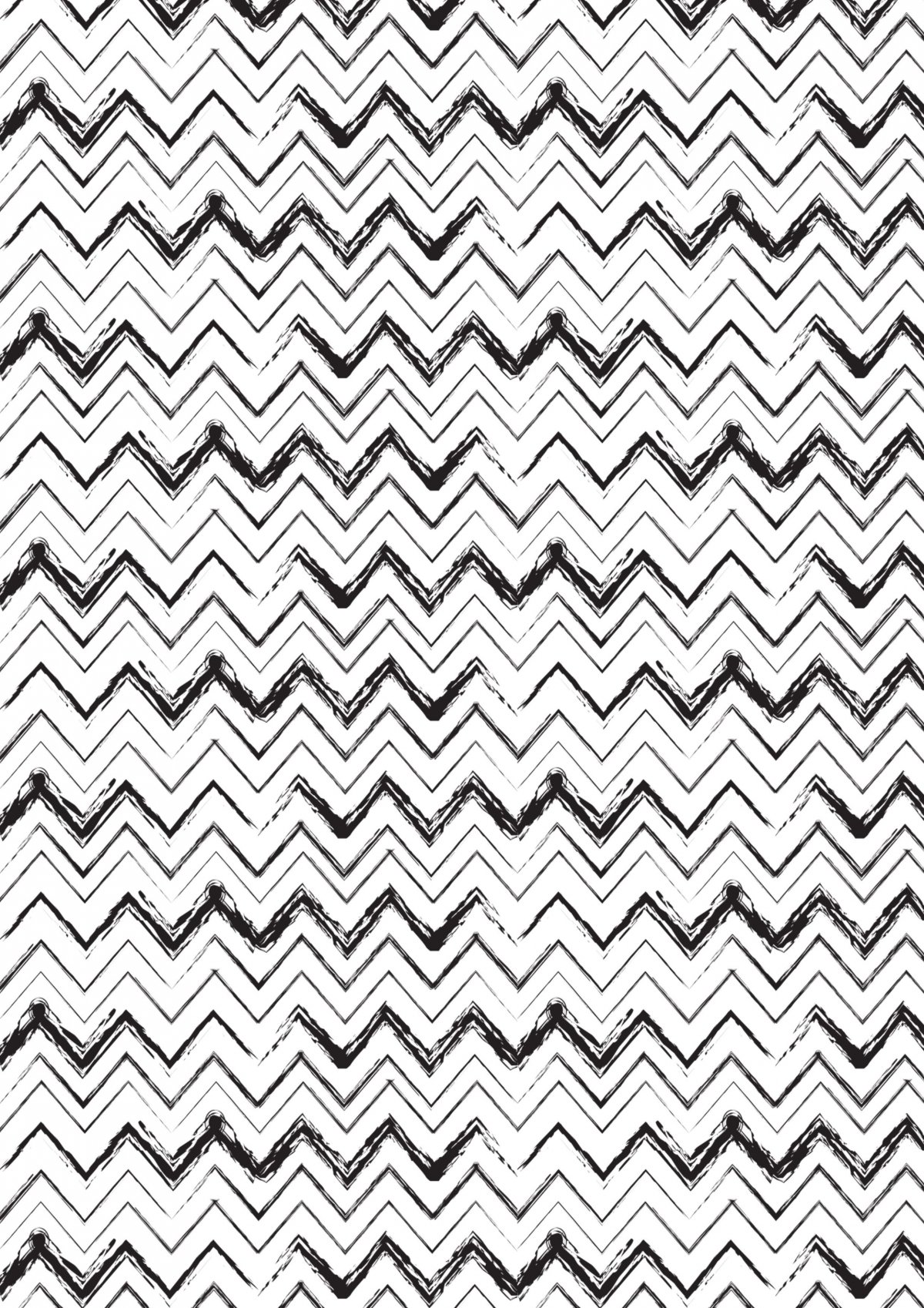 Ткань черно белый зигзаг