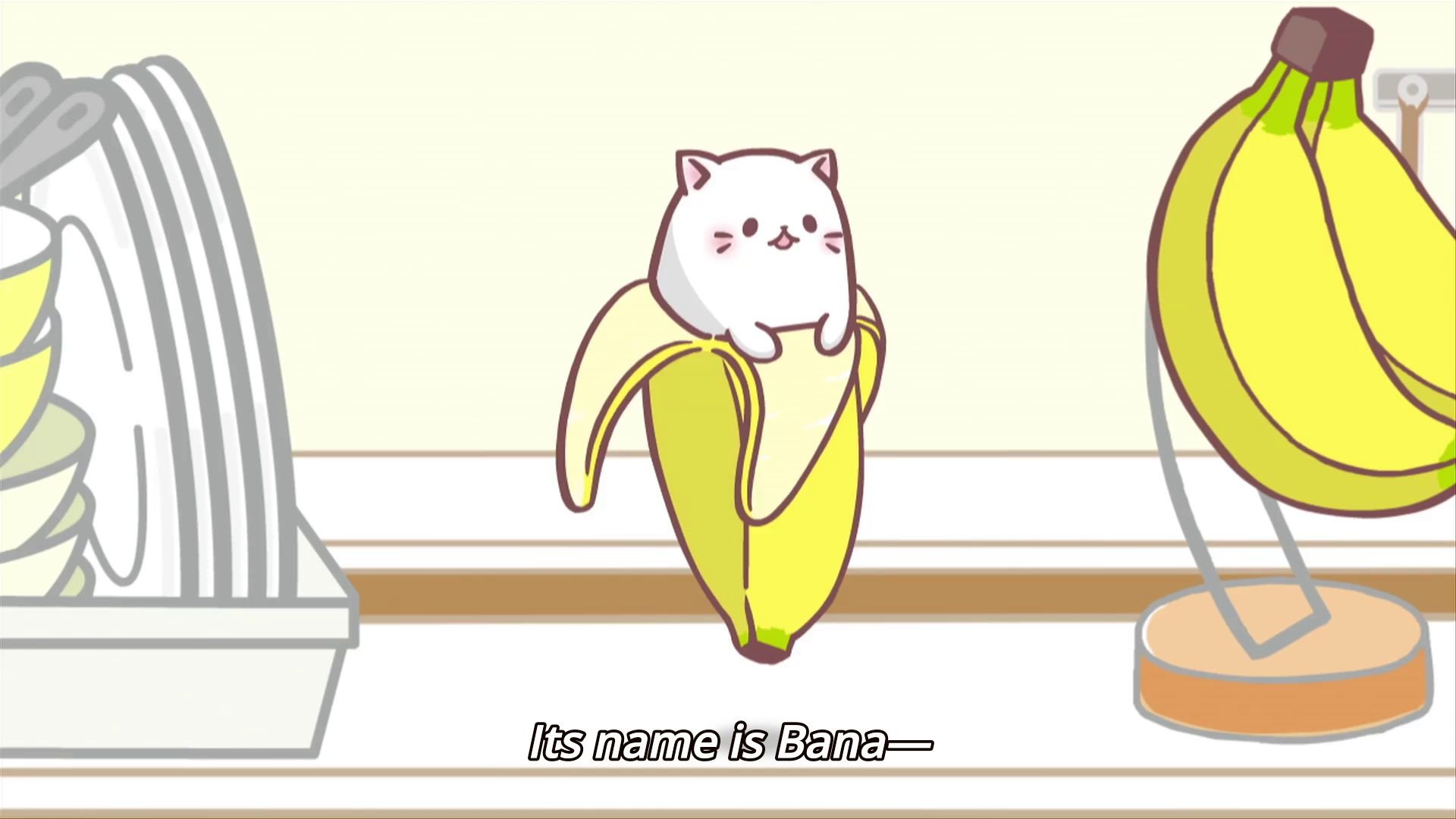 Кот банан аниме