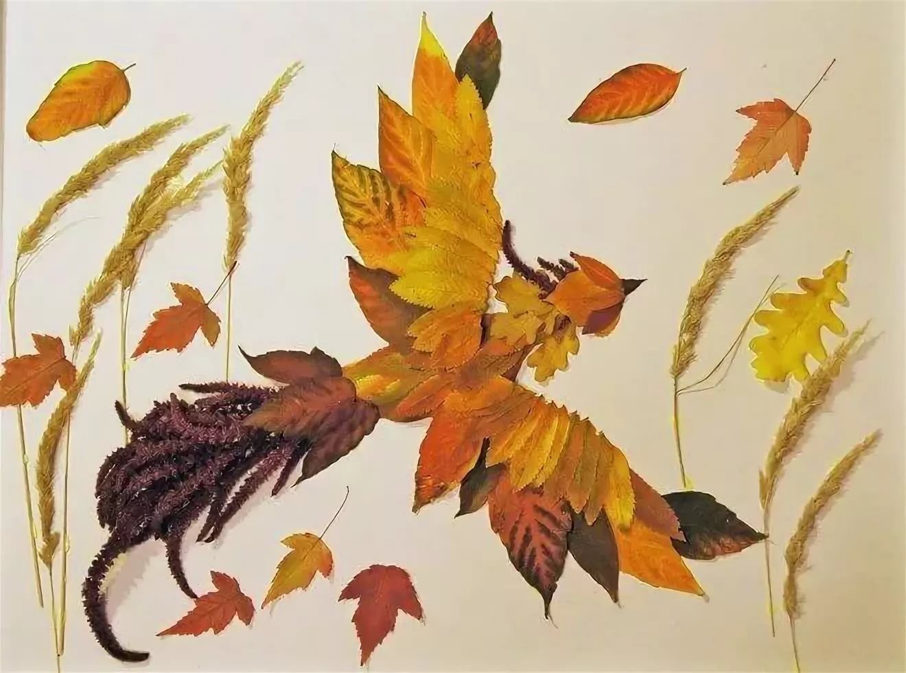 Поделки из сухих листьев