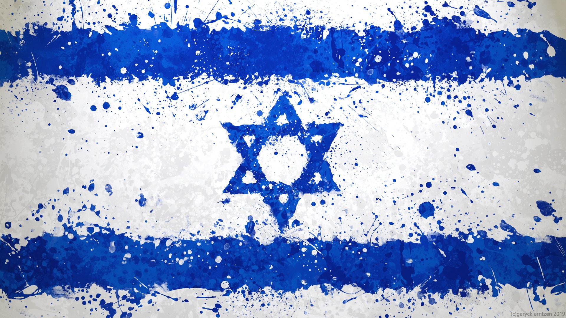 Флаг Израиля 1920х1080