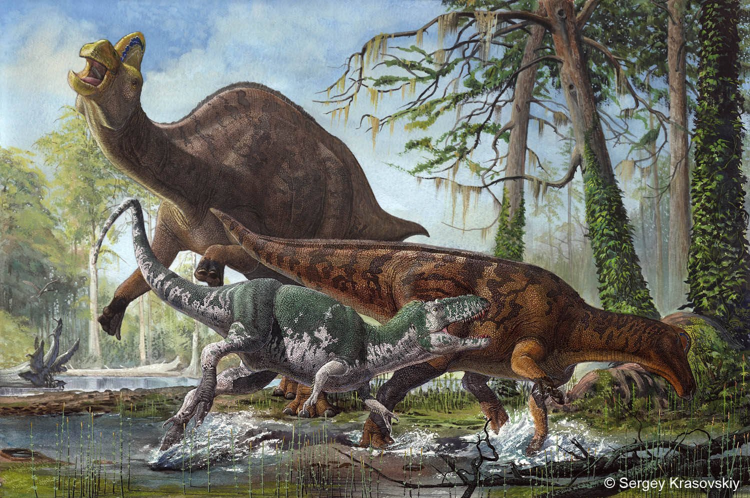 Появление динозавров эра. Палеохудожник Зденек Буриан. Джон Сиббик палеохудожник. Зденек Буриан Спинозавр.