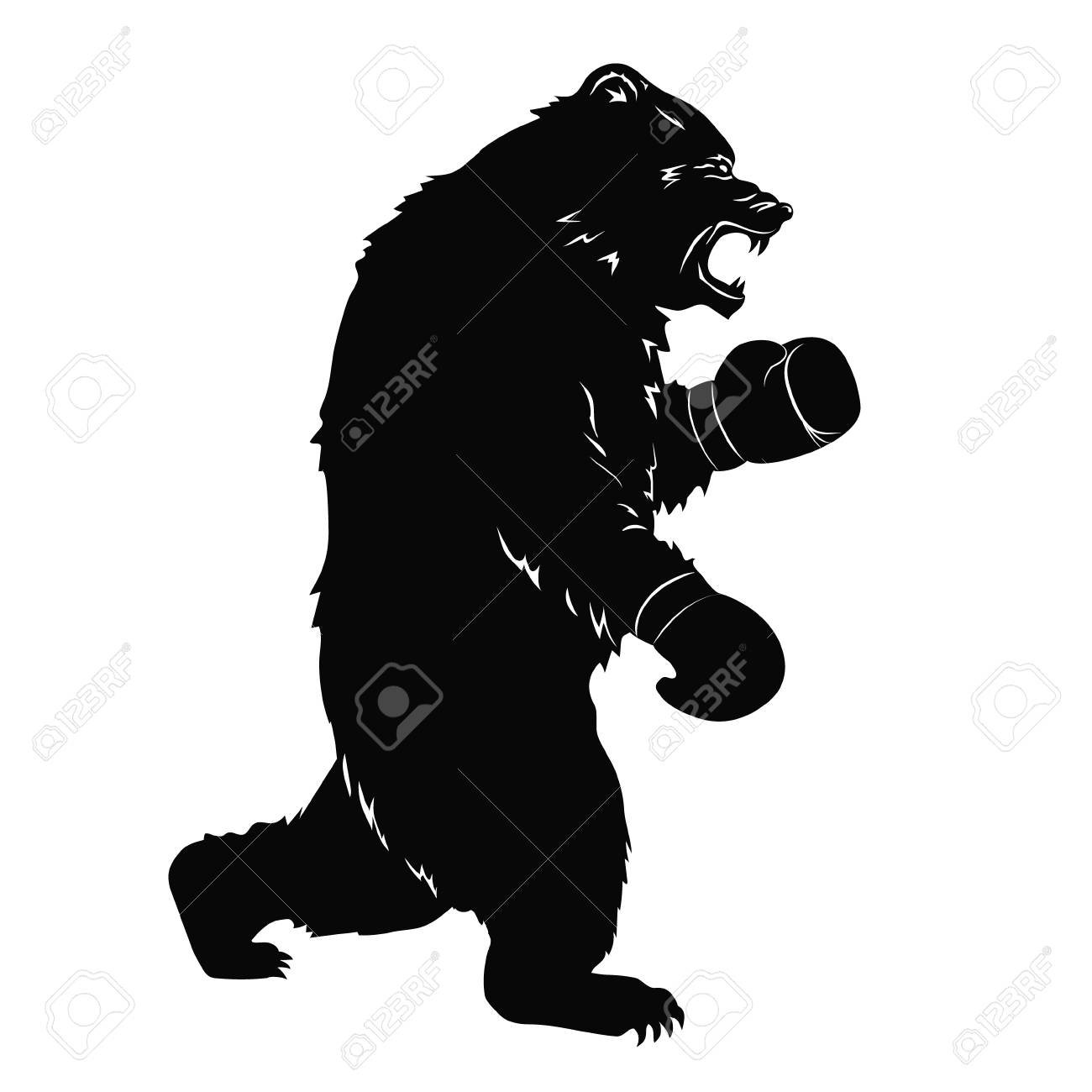 Медведь в боксерских перчатках