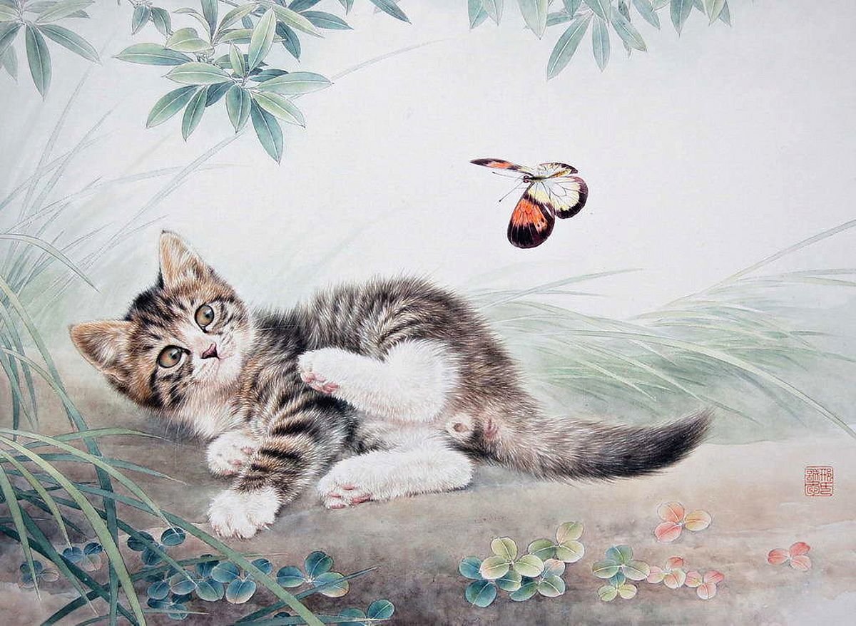Котята в китайской живописи
