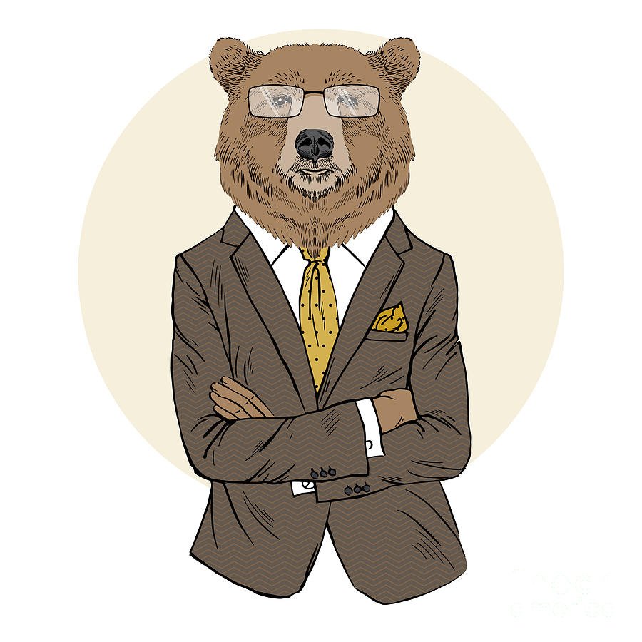 Медведь в деловом костюме