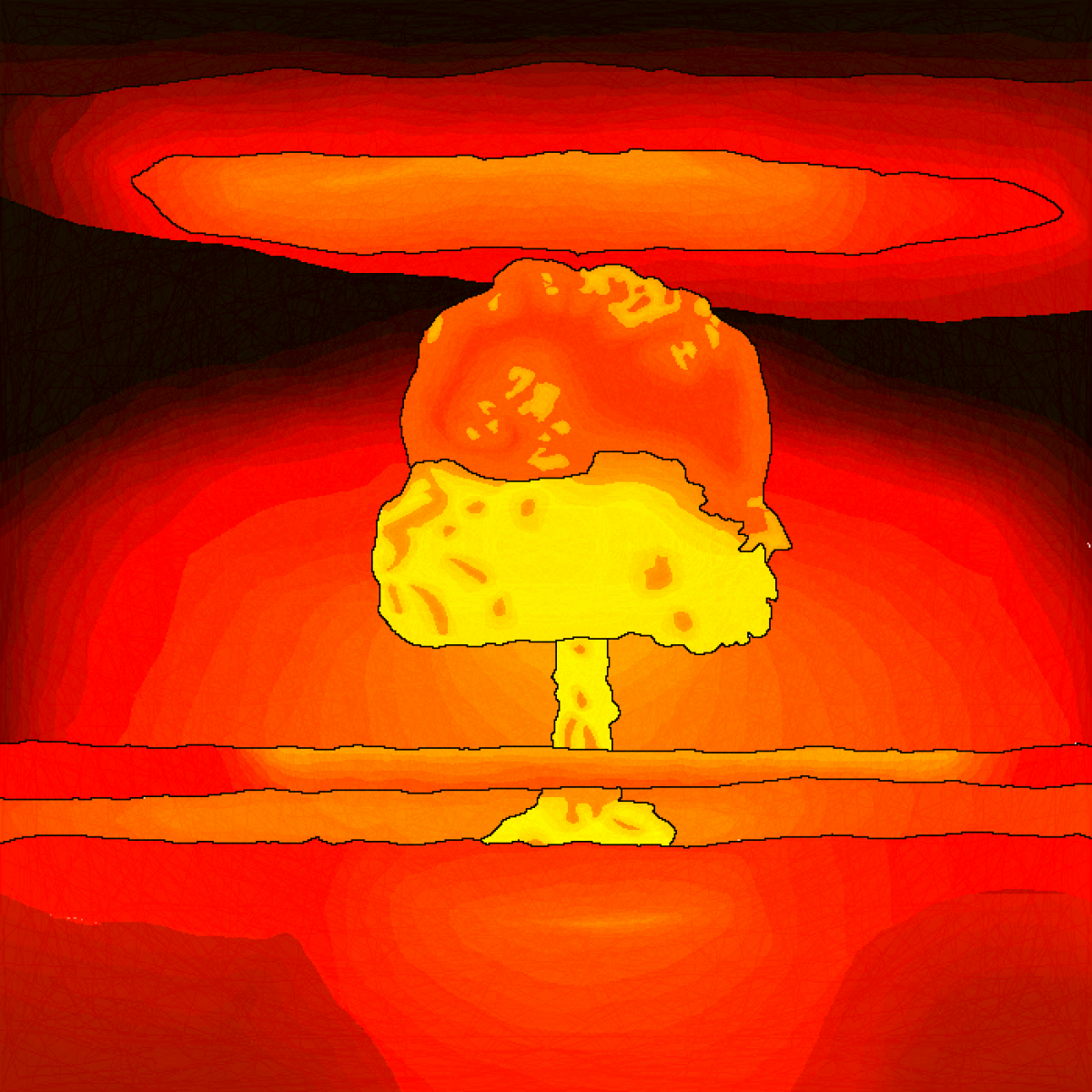 Атомный гриб. Ядерный взрыв арт. Ядерный гриб арт. Атомный взрыв арт. Взрыв ядерный гриб.