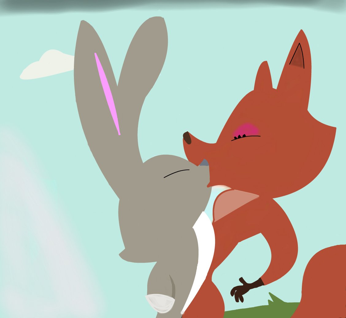 Лисенок и кролик