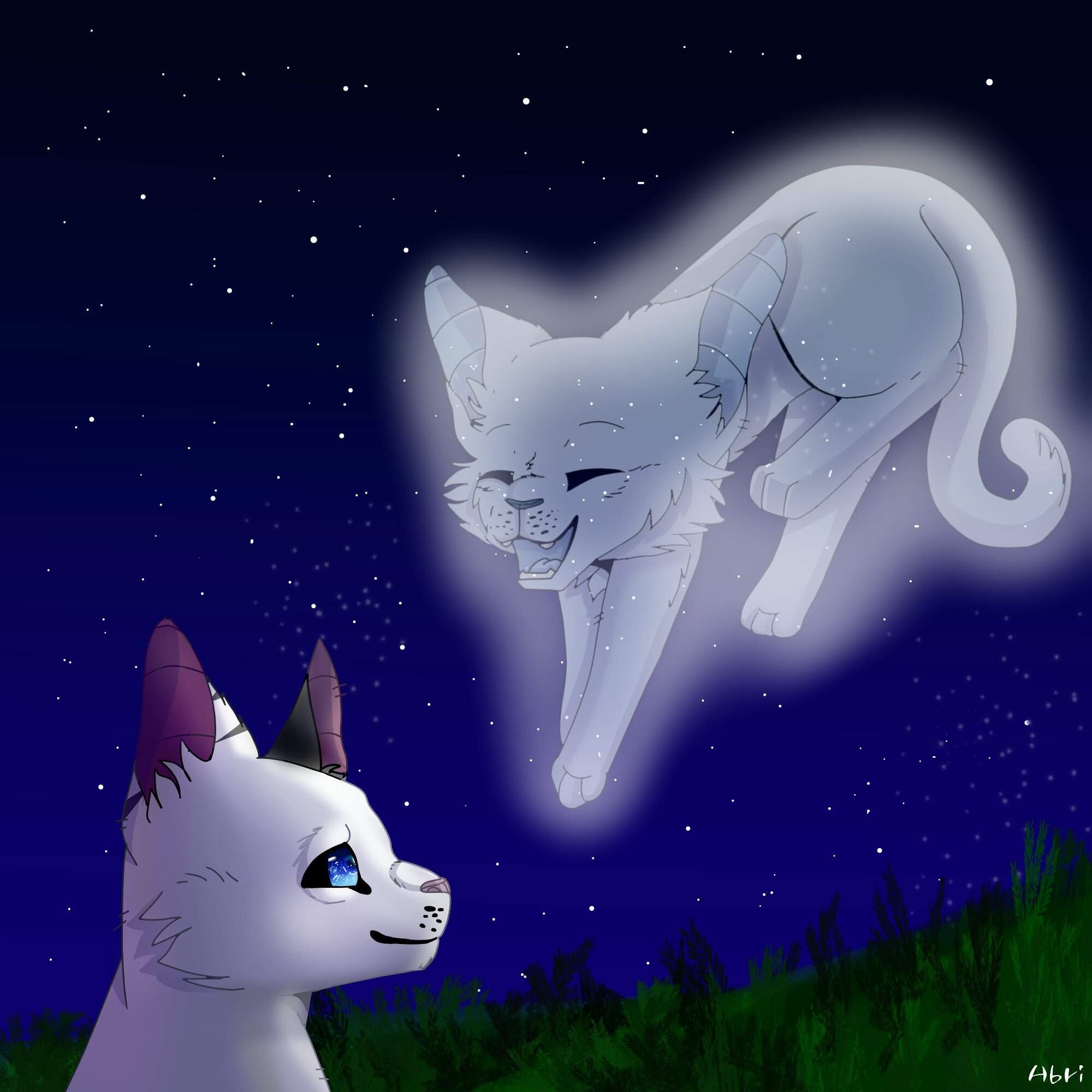 Коты Воители синяя звезда и Белогривка